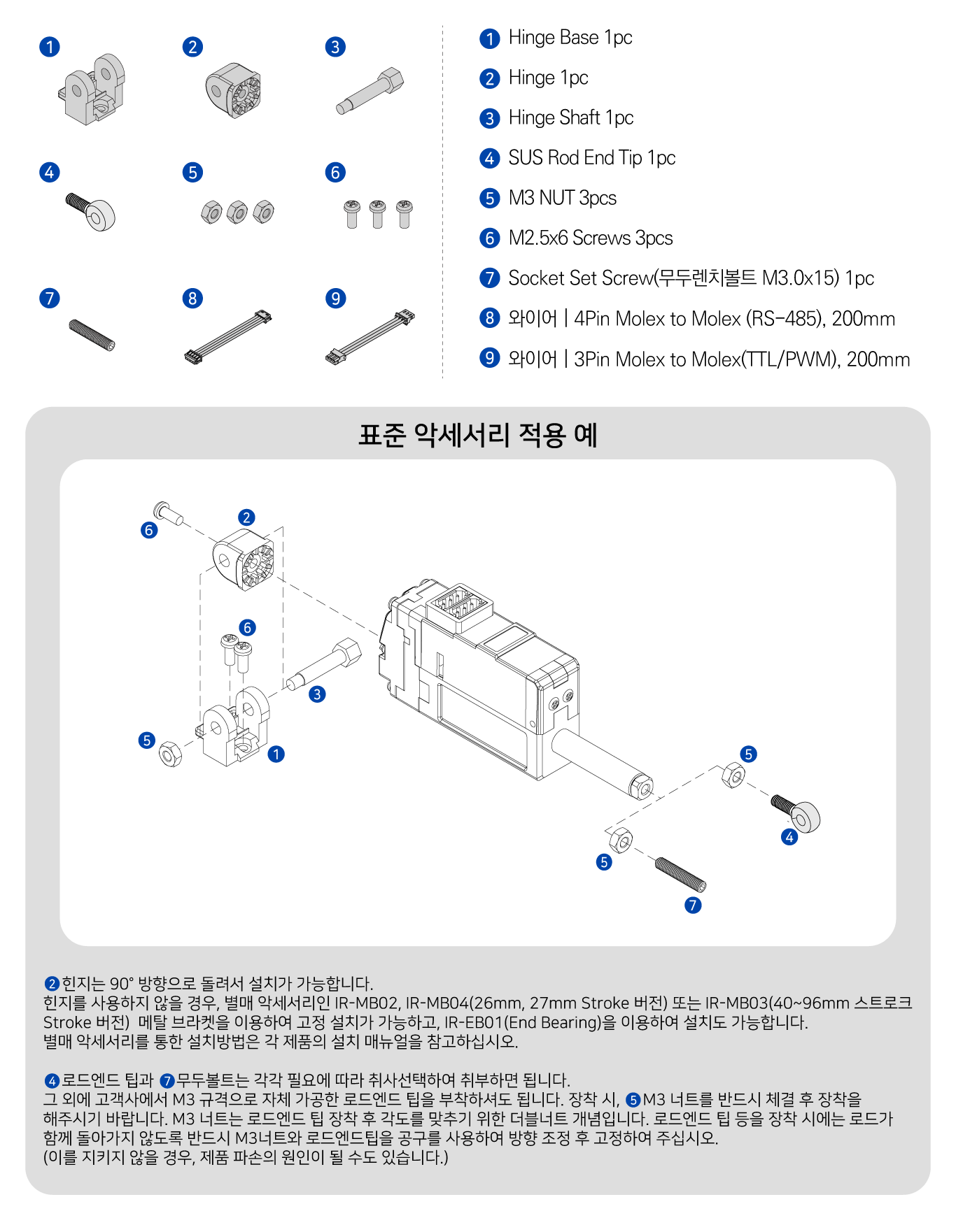 250624_표준악세서리_D7D12_국문 - mightyZAP – Micro Linear Actuator