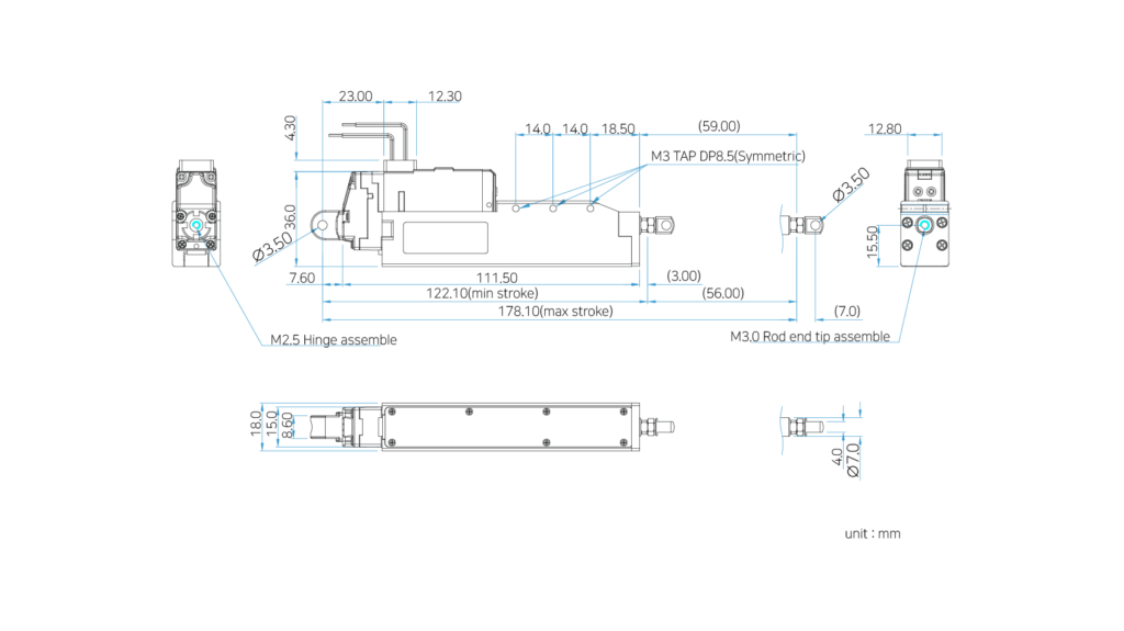 12Lbxx60mm mightyZAP Micro Linear Actuator